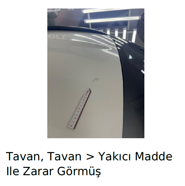 Tavan - Kuş Pisliği Yanığı