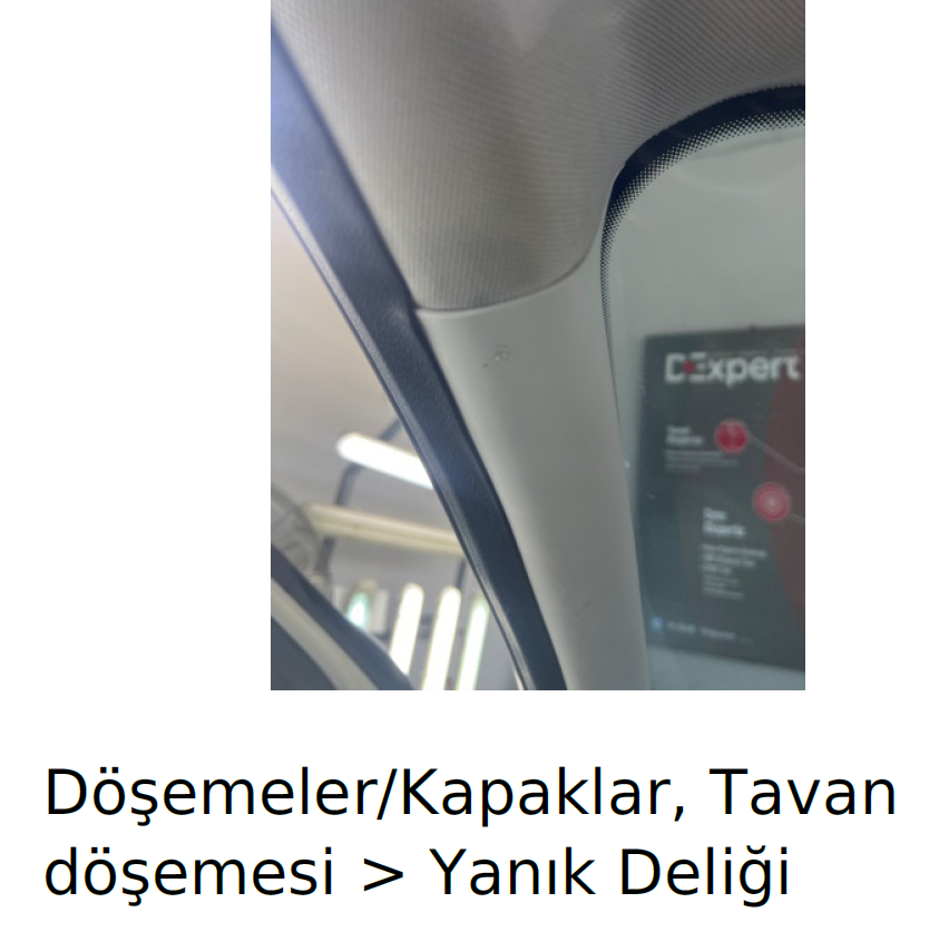 Tavan Döşemesi - Sigara Yanığı Var